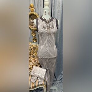 Silver Maxi Dress Size S